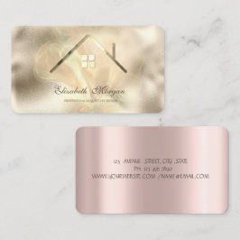 Berufliche Rose Gold House Real Anwesen Visitenkarte
