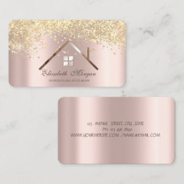 Berufliche Rose Gold Sequenzen Real Anwesen Visitenkarte