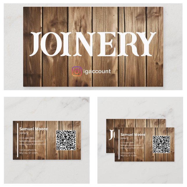 Berufliche Rustikale Joinery Visitenkarte (Professional Rustic Joinery Business Card
)