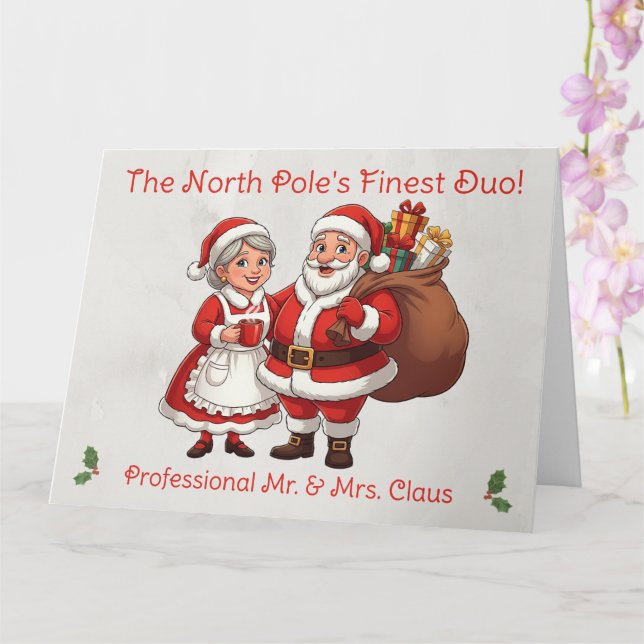 Berufliche Santa Business Card Mail Herr & Frau Cl Karte (Orchidee)