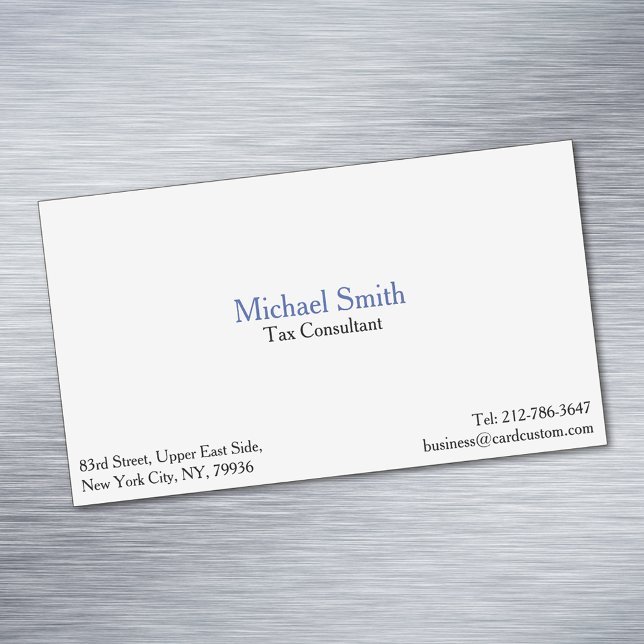 Berufliche Schlichte Elegante Moderne Magnetkarte Magnetische Visitenkarte (Professional Plain Elegant Modern Magnetic Card)