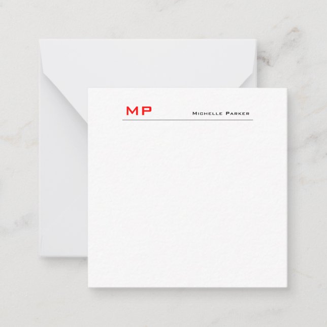 Berufliche Schlichte Minimalistisch Mitteilungskarte (Vorderseite)