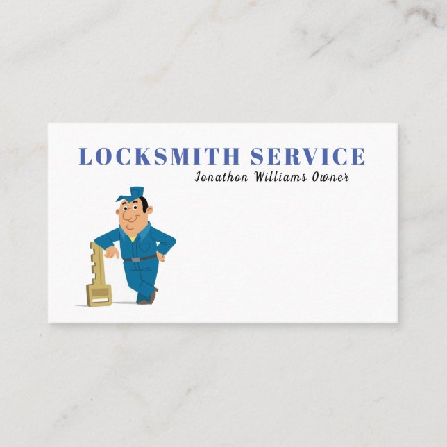 Berufliche Schlosserservicekarte Visitenkarte (Vorderseite)