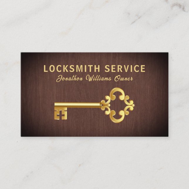 Berufliche Schlosserservicekarte Visitenkarte (Vorderseite)