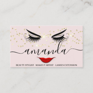 Berufliche Schönheit Makeup Gold Luch Pinselspitz Visitenkarte