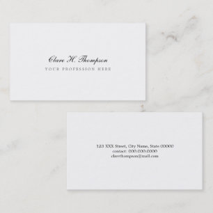 berufliche Schrift, elegant und minimalistisch Visitenkarte
