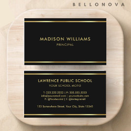 Berufliche Schwarz- und Goldprämie Visitenkarte