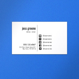 Berufliche Schwarz-Weiß-Mediensymbole Visitenkarte