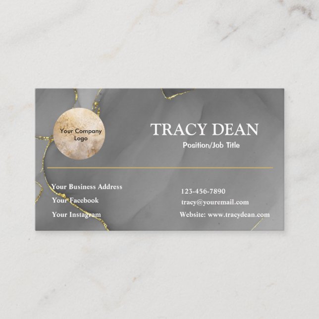 Berufliche Schwarz-Weiß-Technik Visitenkarte (Vorderseite)