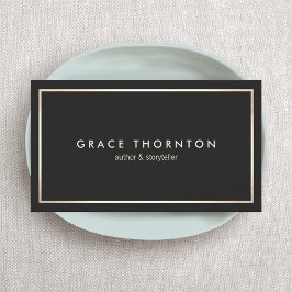 Berufliche Schwarze Gold-Grenze Visitenkarte