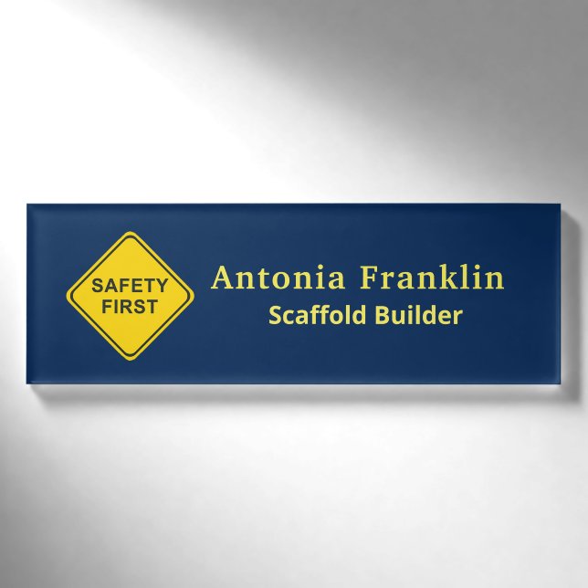 Berufliche Sicherheit von Firmenlogos Namenschild (Vorderseite)