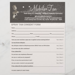 Berufliche Spray Tan Zustimmung Geschäftsplan Flyer