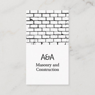Berufliche Stone Mauerwerk Business Card Design Visitenkarte