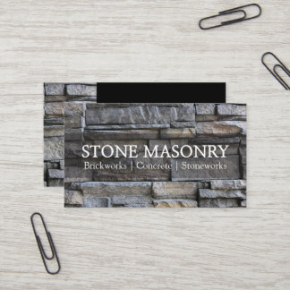 Berufliche Stone Mauerwerk Business Card Design Visitenkarte