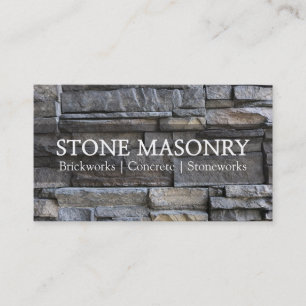 Berufliche Stone Mauerwerk Business Card Design Visitenkarte
