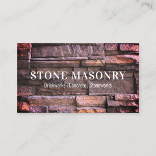 Berufliche Stone Mauerwerk Business Card Design Visitenkarte