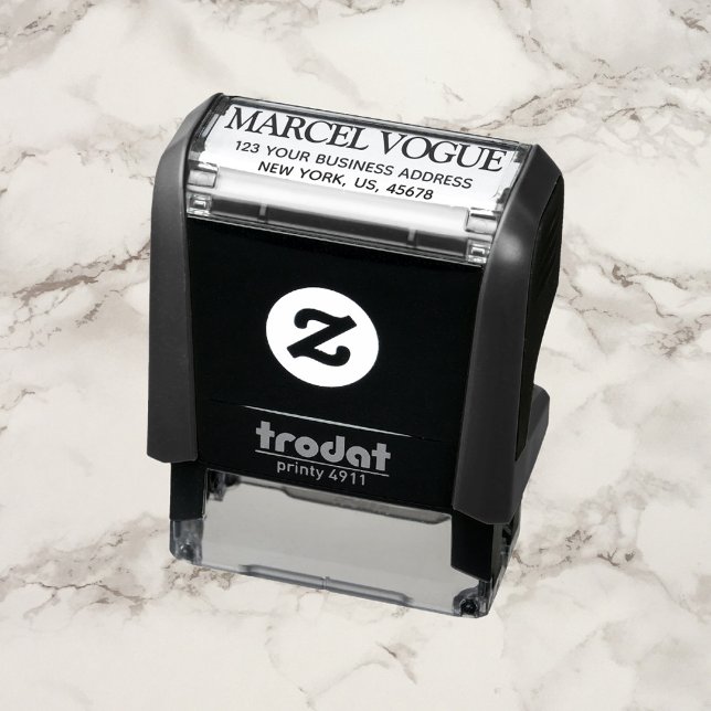 Berufliche stylische Typografie-Rücksendeadresse Permastempel (Von Creator hochgeladen)