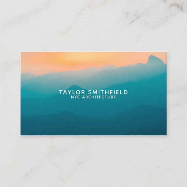 Berufliche Sunrise Mountain View Business Card Visitenkarte (Vorderseite)