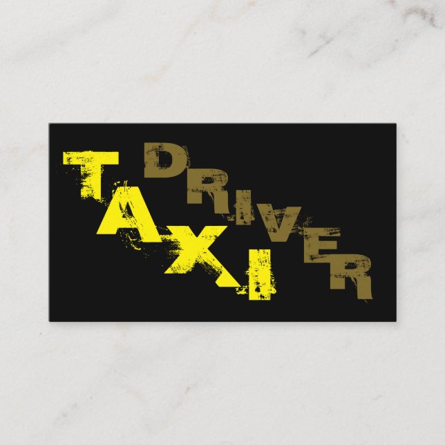 Berufliche Taxifahrer-Visitenkarte Visitenkarte (Vorderseite)