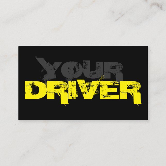 Berufliche Taxifahrer-Visitenkarte Visitenkarte (Vorderseite)
