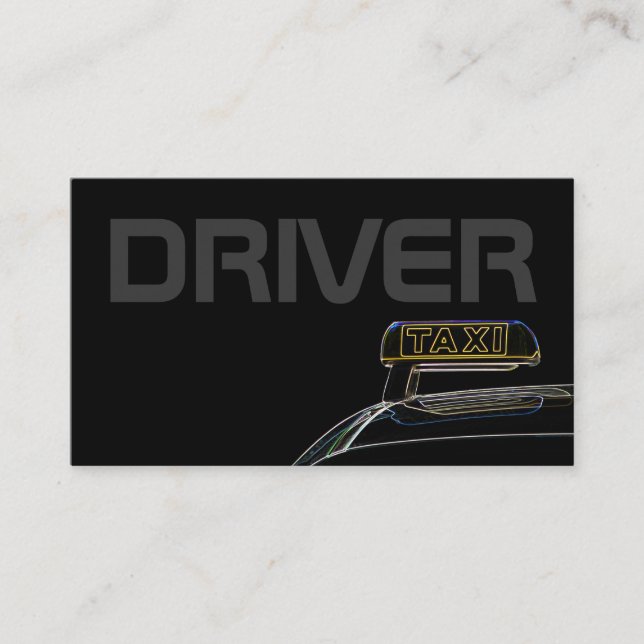 Berufliche Taxifahrer-Visitenkarte Visitenkarte (Vorderseite)