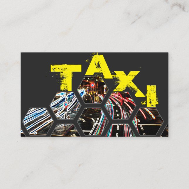 Berufliche Taxifahrer-Visitenkarte Visitenkarte (Vorderseite)