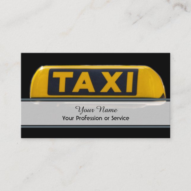 Berufliche Taxifahrerkarte Visitenkarte (Vorderseite)