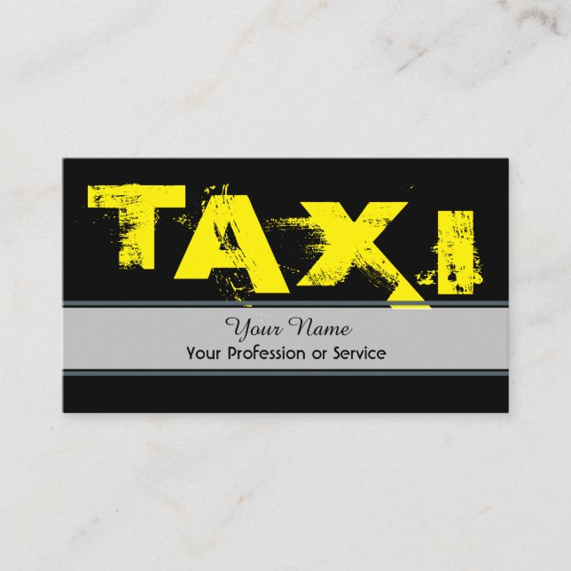 Berufliche Taxifahrerkarte Visitenkarte (Vorderseite)