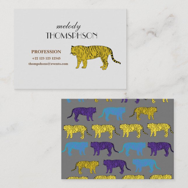 Berufliche Tigers-Karte Visitenkarte (Vorne/Hinten)