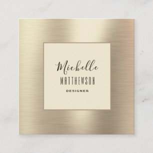 Berufliche trendy Gold Beauty Modern Quadratische Visitenkarte