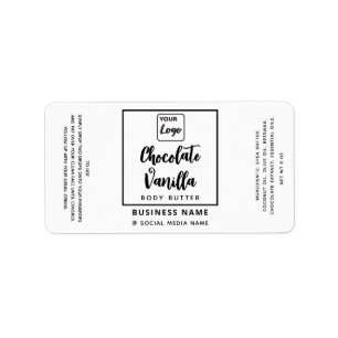 Berufliche Typografie Schwarz-weißes Logo-Produkt Adressaufkleber