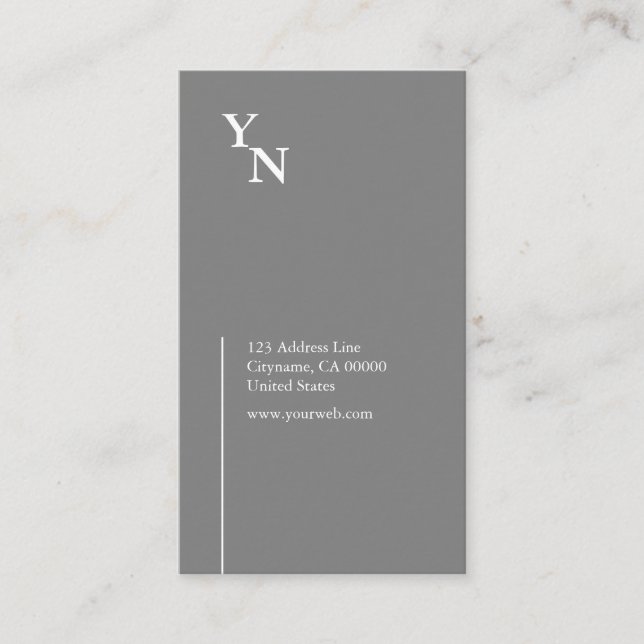 Berufliche Typografie-vertikale Geschäfts-Karte Visitenkarte (Vorderseite)