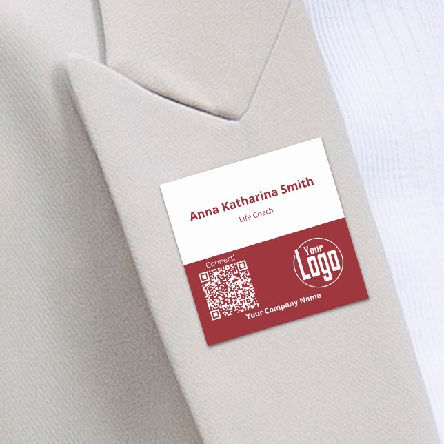 Berufliche Veranstaltung - QR-Code Logo-Unternehme Namensschild (Professional Event QR-Code Logo Company Expertise Name Tag)