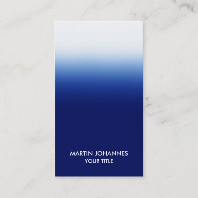 Berufliche vertikale Elegante Blue Business Card Visitenkarte (Vorderseite)