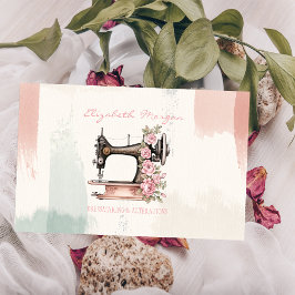 Berufliche Vintage Nähmaschine Pinselstrich Visitenkarte