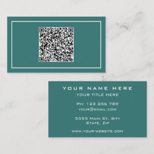 Berufliche Visitenkarte mit QR Code Scan Info