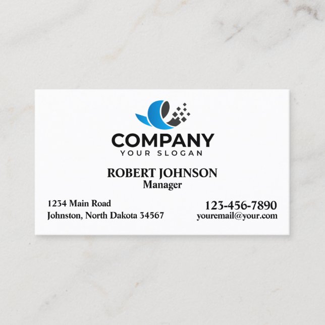 Berufliche Visitenkarten mit Ihrem Logo Visitenkarte (Vorderseite)