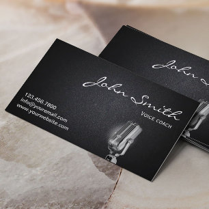 Berufliche Voice Coach Dunkle Business Card Visitenkarte