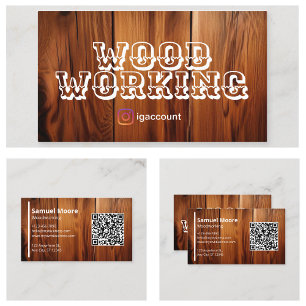 Berufliche Vorlagen der Holzbearbeitung Visitenkarte