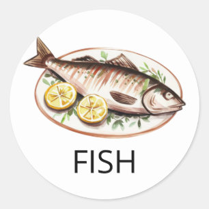 Berufliche Wahl für FISH Hochzeit Runder Aufkleber