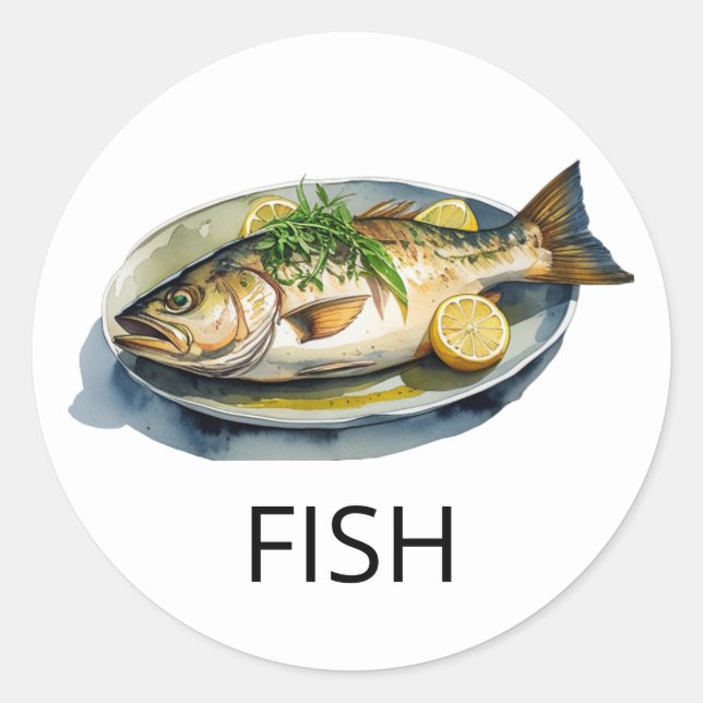 Berufliche Wahl für FISH Hochzeit Runder Aufkleber (Vorderseite)