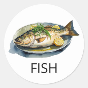 Berufliche Wahl für FISH Hochzeit Runder Aufkleber