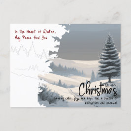 Berufliche Winterlandschaft Weihnachtsgeschäft Feiertagspostkarte