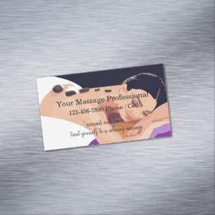Berufliche wohltuende Massage Magnetische Visitenkarte