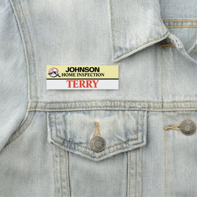 Berufliche Zuhause-Prüfung Namensschild (Beispiel)