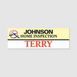 Berufliche Zuhause-Prüfung Namensschild