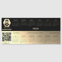 Beruflicher Barbershop Schwarz & Gold 2026 Kalende