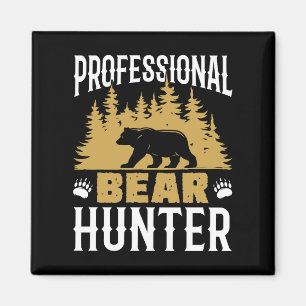 Beruflicher Bärenjäger Magnet