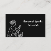 Beruflicher Barkeeper Schwarz und Weiß