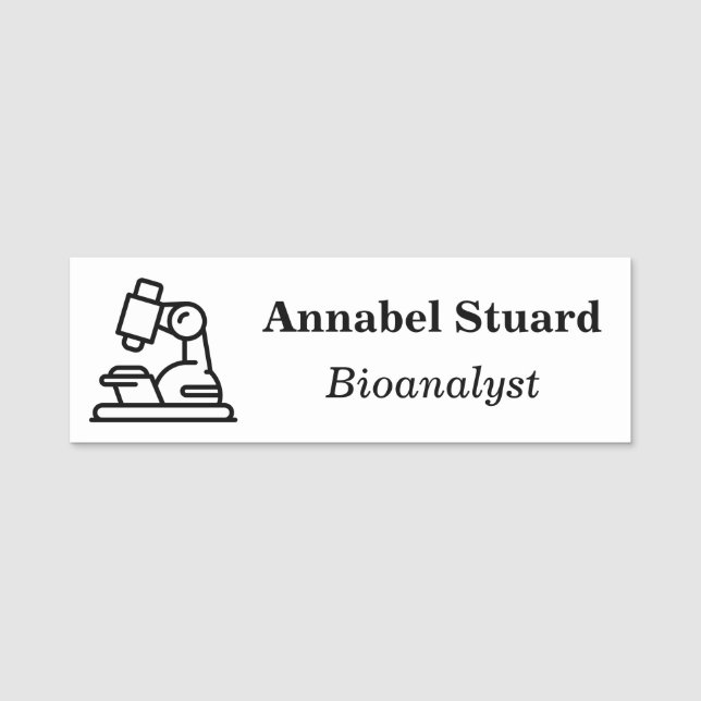 Beruflicher Bioanalyst Namensschild (Vorderseite)